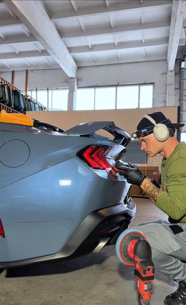 Car polishing video reels